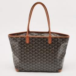 Pre Owned Goyard Brown Goyardine Coated Canvas Artois PM Tote