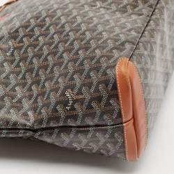 Pre Owned Goyard Brown Goyardine Coated Canvas Artois PM Tote