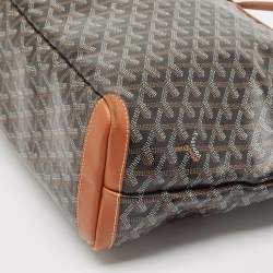 Pre Owned Goyard Brown Goyardine Coated Canvas Artois PM Tote