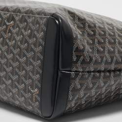 Pre Owned Goyard Black Goyardine Coated Canvas and Leather Artois MM Tote