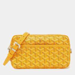 Pre Owned Goyard Yellow Canvas Shoulder Bag