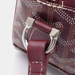 Goyard White Brown Bordeaux  Coated Canvas Leather Cap Vert Pm Shoulder Bag 