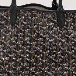Pre Owned Goyard Brown Goyardine Coated Canvas St. Louis PM Tote