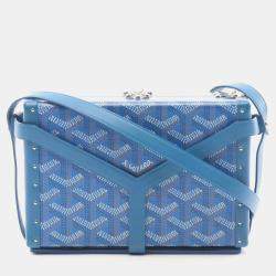 Goyard Blue Multicolor Coated Canvas and Leather Menodiaire Trunk Shoulder Bag