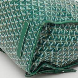Goyard Green Goyardine Coated Canvas Saint Leger Backpack