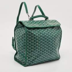 Goyard Green Goyardine Coated Canvas Saint Leger Backpack