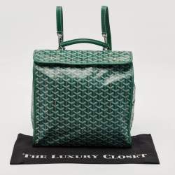 Goyard Green Goyardine Coated Canvas Saint Leger Backpack