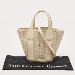 Goyard Light Beige Goyardine Coated Canvas Belharra PM Tote