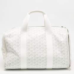 Goyard White Goyardine Coated Canvas and Mesh Voltigeur Pet Carrier Bag