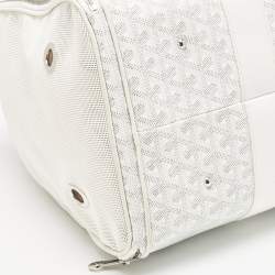 Goyard White Goyardine Coated Canvas and Mesh Voltigeur Pet Carrier Bag