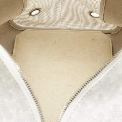 Goyard White Goyardine Coated Canvas and Mesh Voltigeur Pet Carrier Bag