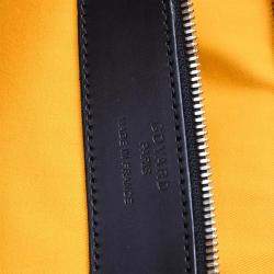 Goyard Black Leather and Canvas Rolling Trunk Suitcase Bag