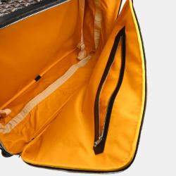 Goyard Black Leather and Canvas Rolling Trunk Suitcase Bag
