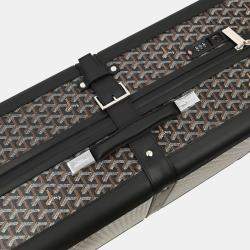 Goyard Brown Canvas GM Satolas Rolling Luggage Bag