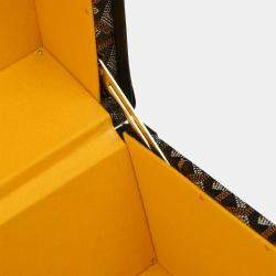Goyard Black Leather Trunk Luggage Suitcase