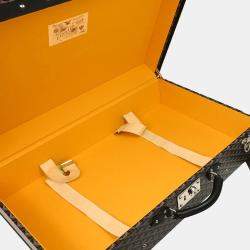 Goyard Black Leather Trunk Luggage Suitcase