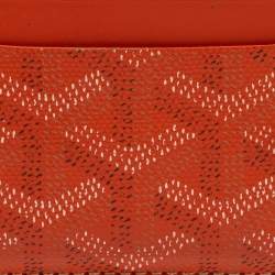Goyard Orange Goyardine Coated Canvas and Leather Saint Sulpice Card Holder