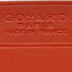 Goyard Orange Goyardine Coated Canvas and Leather Saint Sulpice Card Holder