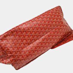 Goyard Red PVC, Leather Saint Louis GM Tote Bag