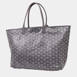 Goyard Gray PVC, Leather Saint Louis PM Tote Bag