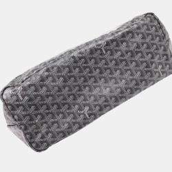 Goyard Gray PVC, Leather Saint Louis PM Tote Bag