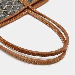 Goyard Black, Brown, White PVC and Leather Hardy PM Tote Bag