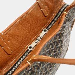 Goyard Black, Brown, White PVC and Leather Hardy PM Tote Bag