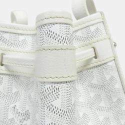 Goyard White Goyardine Petit Flot PM Bucket Bag 