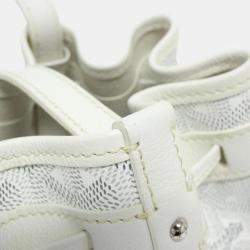 Goyard White Goyardine Petit Flot PM Bucket Bag 