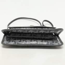 Pre Owned Goyard Grey Coated Canvas Plumet Pouch