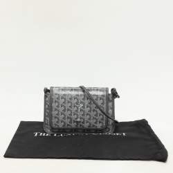 Pre Owned Goyard Grey Coated Canvas Plumet Pouch