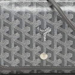 Pre Owned Goyard Grey Coated Canvas Plumet Pouch