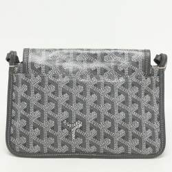 Pre Owned Goyard Grey Coated Canvas Plumet Pouch