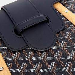 Goyard Black Canvas and Leather Saigon PM bag