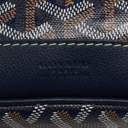 Goyard Navy Blue Goyardine Coated Canvas and Leather Petit Flot Bucket Bag