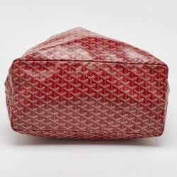 Pre Owned Goyard Red Goyardine Coated Canvas and Leather Saint Louis GM Tote