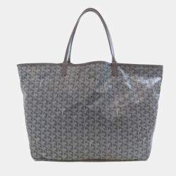 Goyard Grey  Coated Canvas Saint Louis Gm Tote Bag
