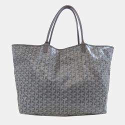 Goyard Grey  Coated Canvas Saint Louis Gm Tote Bag