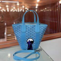 Goyard Lagoon Blue Saint Louis PM Beach Tote Bag