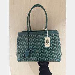 Goyard Green Goyardine Canvas Bellechasse PM Tote Bag 