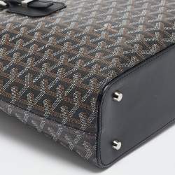مملوكة مسبقًا Goyard Black Goyardine Coated Canvas and Leather Marie Galante MM Bag