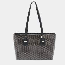 مملوكة مسبقًا Goyard Black Goyardine Coated Canvas and Leather Marie Galante MM Bag