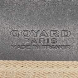 Pre Owned Goyard Grey Goyardine Coated Canvas Monte Carlo Bois Clutch