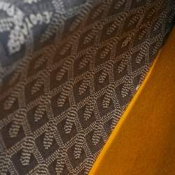 Pre Owned Goyard Grey Goyardine Coated Canvas Monte Carlo Bois Clutch