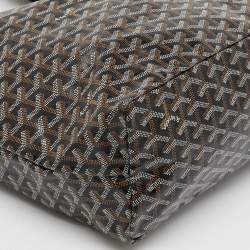 Goyard Black Goyardine Coated Canvas and Leather Saint Louis PM Tote