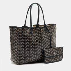 Goyard Black Goyardine Coated Canvas and Leather Saint Louis PM Tote