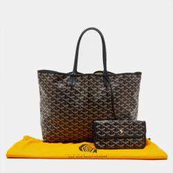 Goyard Black Goyardine Coated Canvas and Leather Saint Louis PM Tote