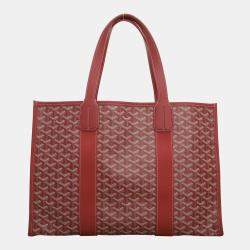 Goyard Red Coated Canvas Villette MM Tote Bag