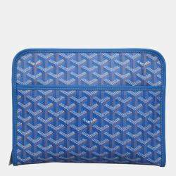 Goyard Blue Coated Canvas Trousse Jouvence MM Clutch