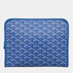 Goyard Blue Coated Canvas Trousse Jouvence MM Clutch